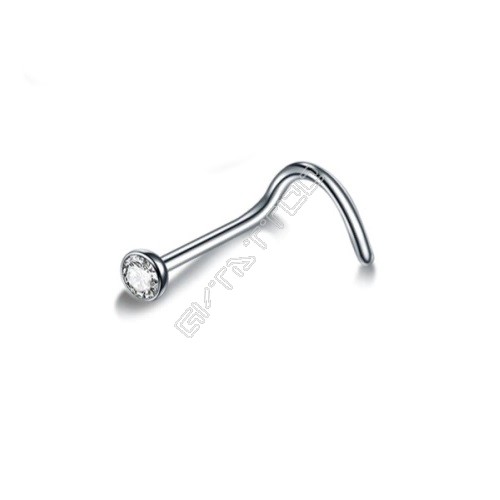 - Nostril Aço 316L Pedra Crystal Tam. 1.5mm/ 2mm/ 2,5mm/ 3mm